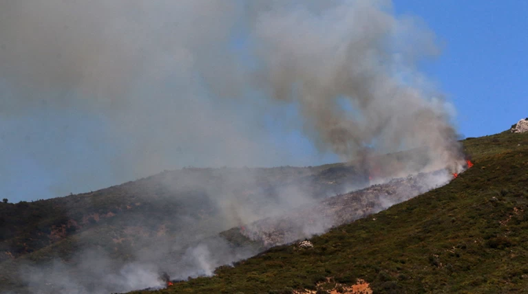 Χωρίς ενεργό μέτωπο η φωτιά στην Κορινθία (ΒΙΝΤΕΟ)