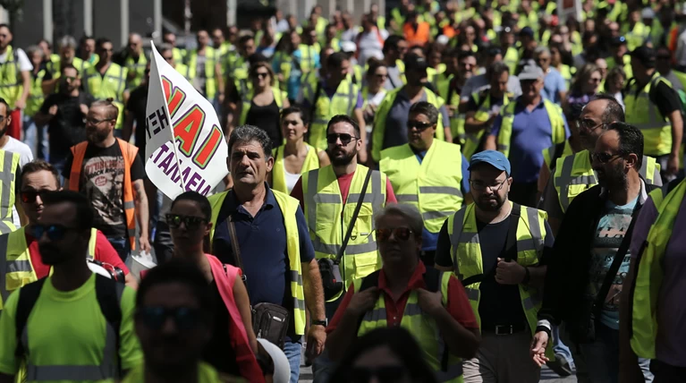 Πορεία των μεταλλωρύχων προς το Μέγαρο Μαξίμου