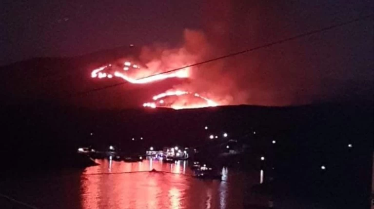 Μεγάλη φωτιά στην Κύθνο