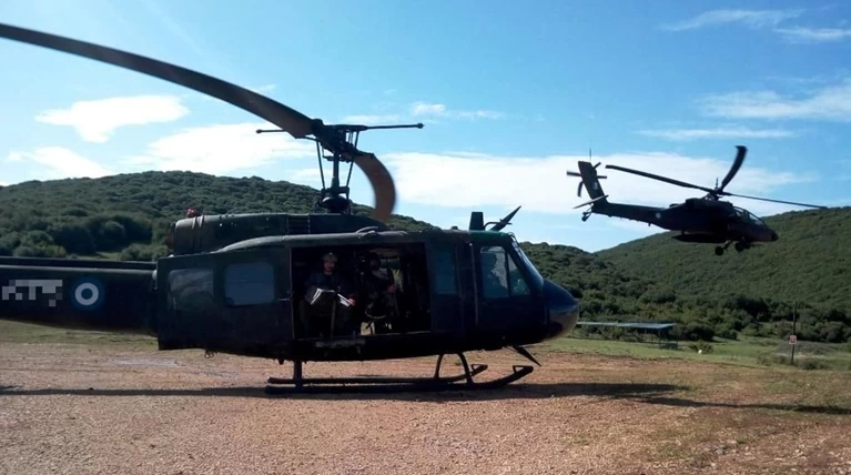 Αναγκαστική προσγείωση ελικοπτέρου της αεροπορίας στρατού