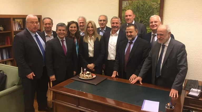 Η Φώφη Γεννηματά έχει γενέθλια - έσβησε κεράκι στη Βουλή