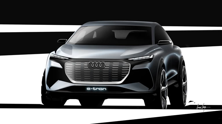 Αποκάλυψη για το  Audi Q4 e-tron concept - Τα πρώτα σκίτσα