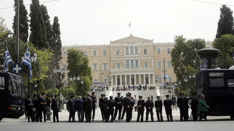 Συγκέντρωση διαμαρτυρίας αστυνομικών στο υπ. Προστασίας