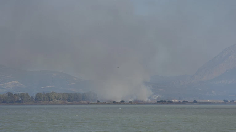 Μεγάλη φωτιά σε εξέλιξη στο Μεσολόγγι