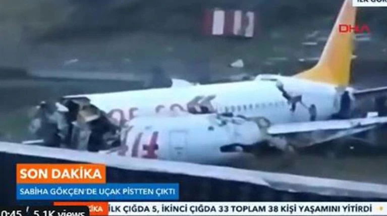 Θρίλερ στο αεροδρόμιο της Κωνσταντινούπολης: Αεροπλάνο κόπηκε στα δύο-video