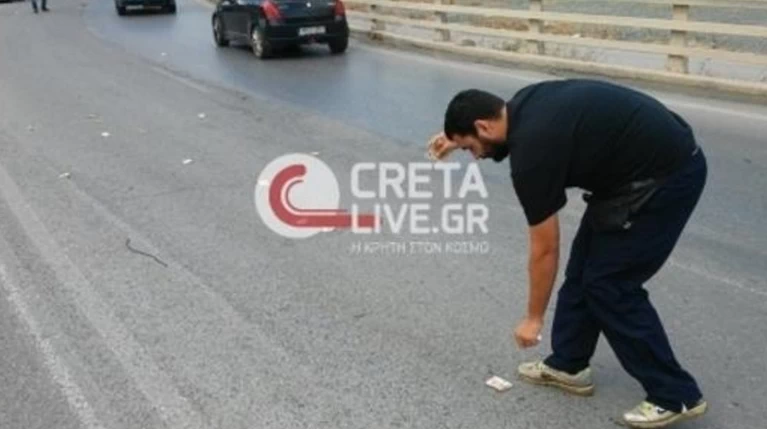 Γέμισε ο δρόμος ... 50ευρα στο Ηράκλειο Κρήτης
