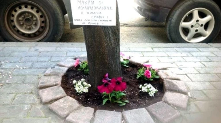 Μακριά οι λουλουδοκλέφτες, η κάμερα γράφει!
