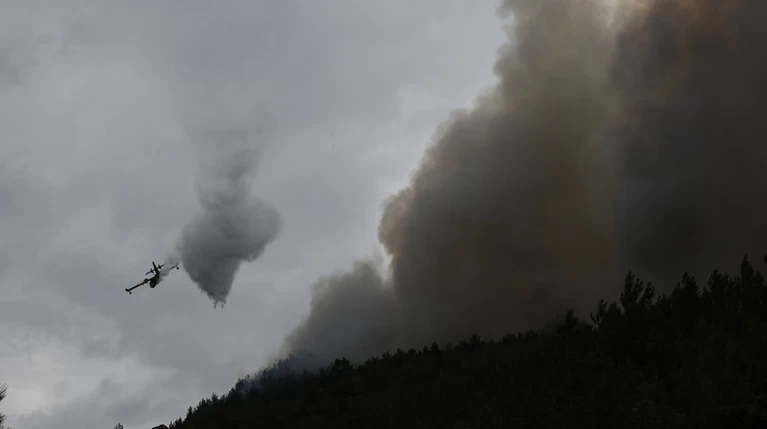 Συνεχίζεται η μάχη με τα πύρινα μέτωπα στη Θάσο