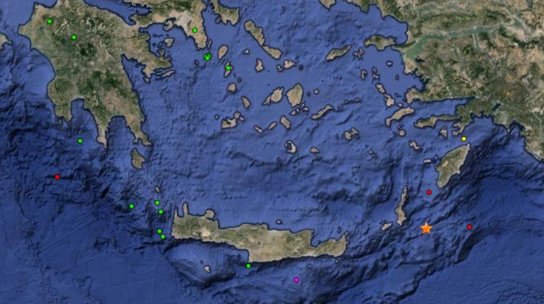 Σεισμός 5,2 ρίχτερ στα Δωδεκάνησα με επίκεντρο την Κάρπαθο
