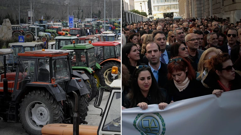 Σε πολιορκία η κυβέρνηση από αγρότες και επαγγελματίες