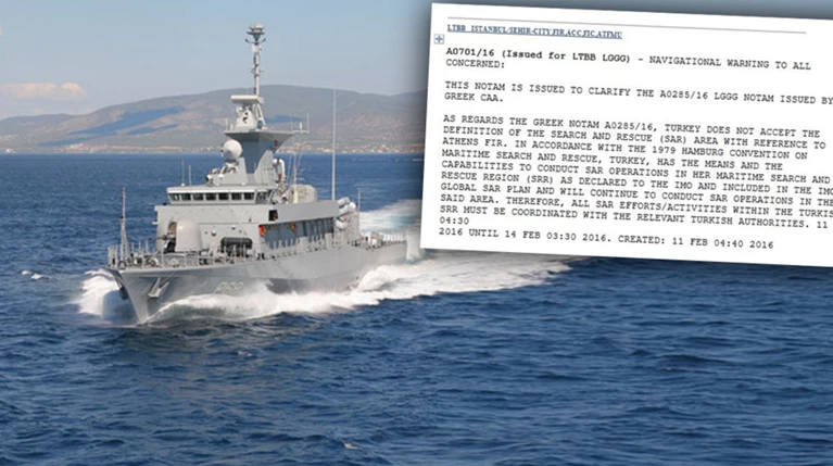 Τουρκική NOTAM για την πτώση του Αgusta Βell