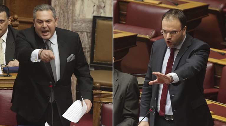 Άγρια κόντρα Καμμένου - Θεοχαρόπουλου στη Βουλή: «Κάτσε κάτω ρε»