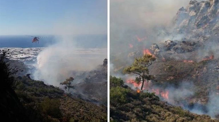 Φωτιά στην Ιεράπετρα, φόβοι για καλλιέργειες & θερμοκήπια