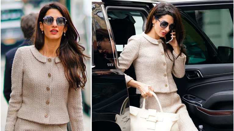 Κάντο όπως η Jackie O: Η Αμάλ Κλούνεϊ με τουίντ Chanel στη Νέα Υόρκη
