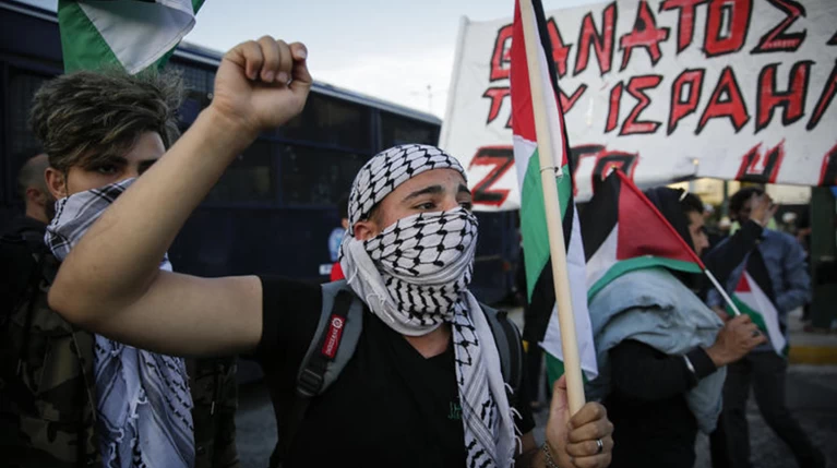 Σε εξέλιξη πορεία αλληλεγγύης στην Παλαιστίνη-Κλειστή η Βασ. Σοφίας