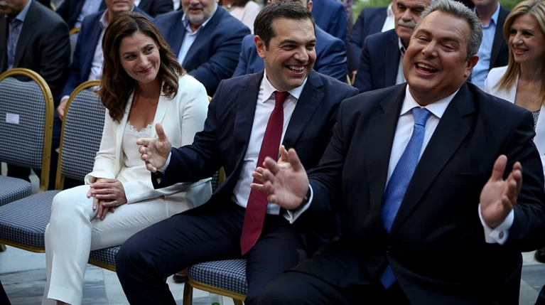 Με γραβάτα στο Ζάππειο ο Αλέξης Τσίπρας
