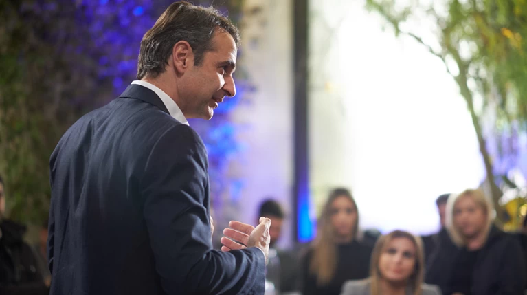 Στη Στοά των Εμπόρων ο Κυριάκος Μητσοτάκης