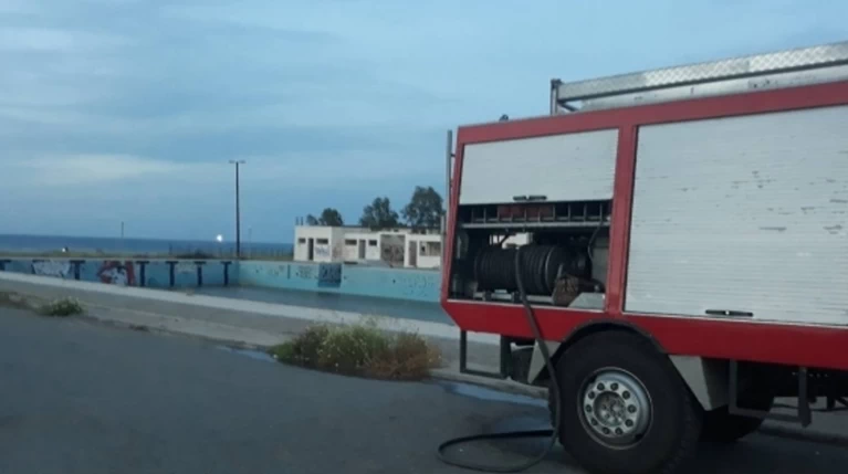 Ηράκλειο: Φωτιά στην πρώην Αμερικανική Βάση - vid
