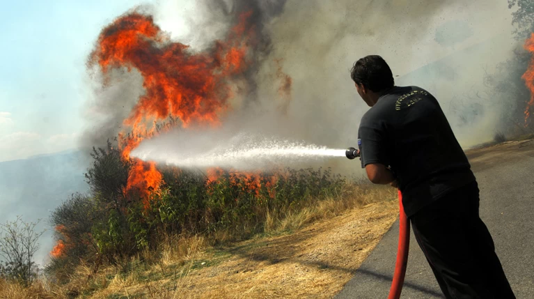 Σε εξέλιξη πυρκαγιά στην Αρχαία Νεμέα