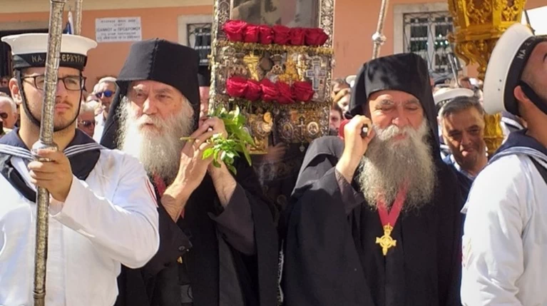 Κέρκυρα: Λιτανεία του σκηνώματος του Αγίου Σπυρίδωνα