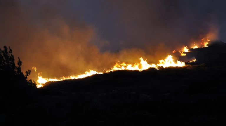 Δύο πύρινα μέτωπα σε Μετόχι και Σαμοθράκη