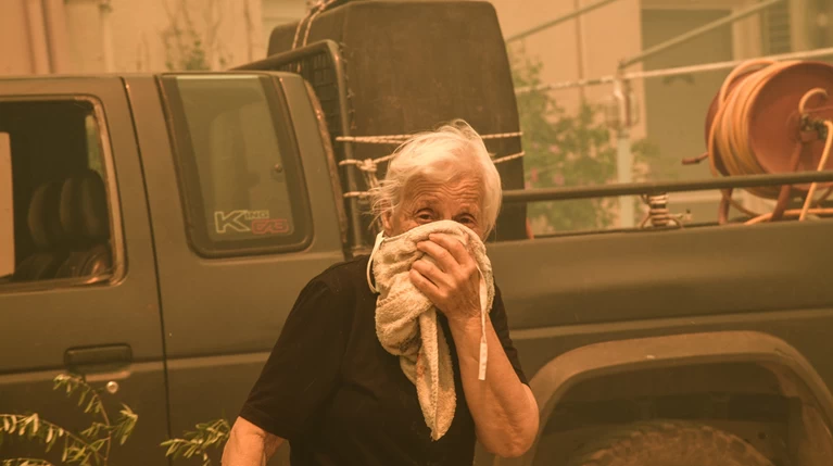 Η εκκένωση του χωριού Κοντοδεσπότι στην Εύβοια