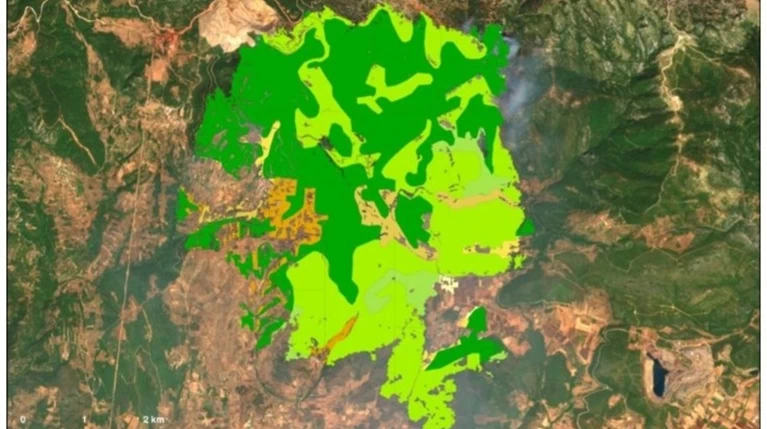 Ο "χάρτης" της πύρινης καταστροφής στην Εύβοια