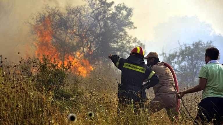 Σε εξέλιξη πυρκαγιά στους Δελφούς- Ενισχύθηκαν οι δυνάμεις