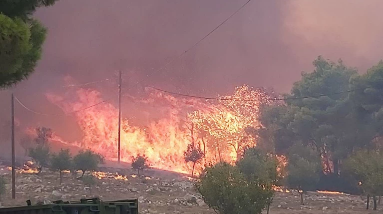 Σε ύφεση η φωτιά στη Ζάκυνθο- Επιχειρούν τα εναέρια μέσα