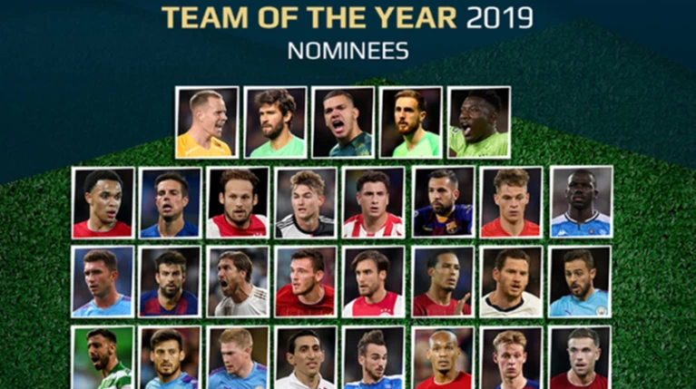 UEFA: Οι 50 υποψήφιοι για την κορυφαία 11άδα του 2019