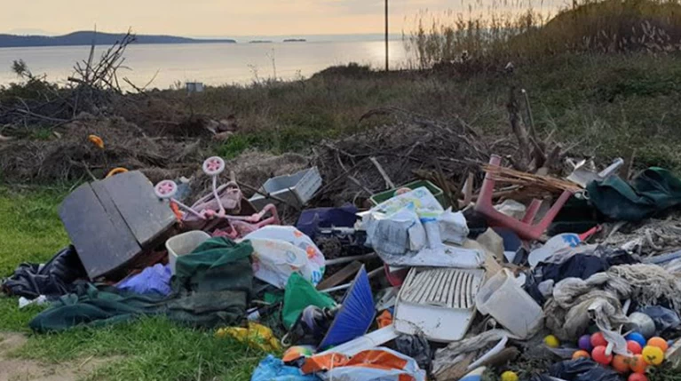 Χωματερή και πεταμένα ζώα στην Τρυπητή Χαλκιδικής (ΦΩΤΟ)
