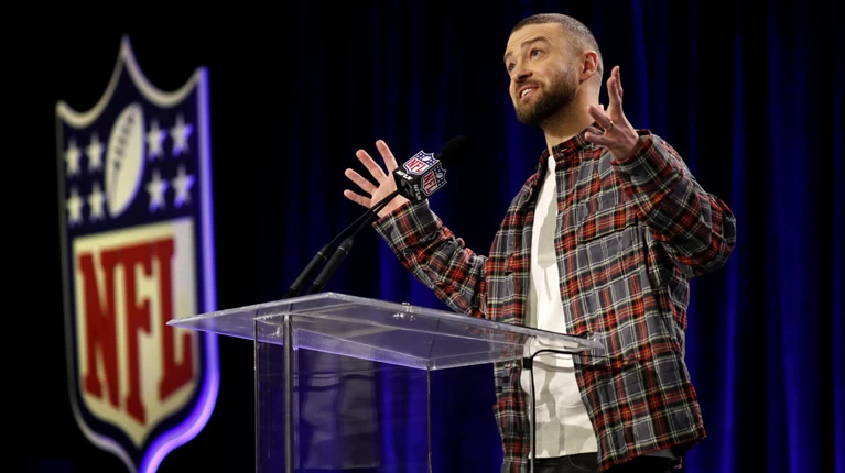 Ο Τζάστιν Τιμπερλέϊκ στο Super Bowl