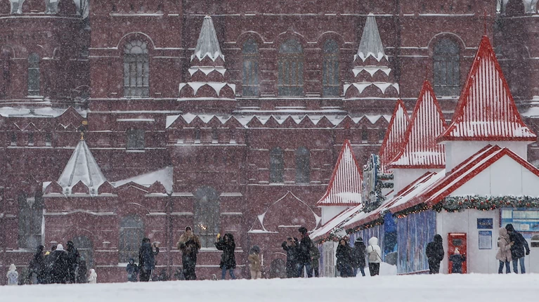 Μόσχα χιονοθύελλα