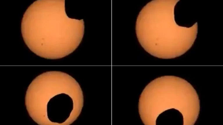 έκλειψη Ηλίου στον Άρη